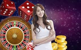 Studio live-dealer Lightning Roulette di olxtoto macau dengan roda roulette fisik dan dealer profesional